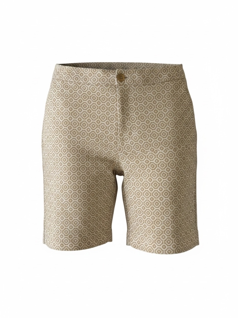 Banana Republic Beige Geometric Bermuda Shorts Women’s